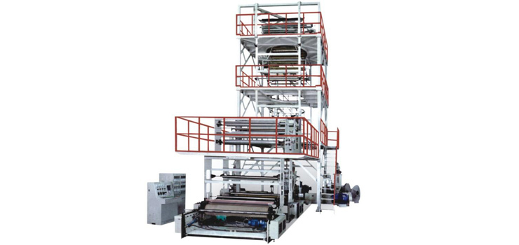 SJ-GS Three to five layers coextrusion film blowing machine set(IBC Film tube inner cooling system